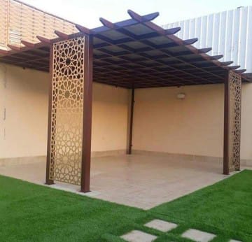 افضل-برجولات-جلسات-حوش-5 جلسات خارجية مع برجولات ومظلات للفلل والحدائق في جدة